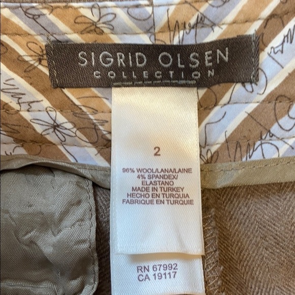 Sigrid Olsen Collection tan wool Trousers - Picture 5 of 6